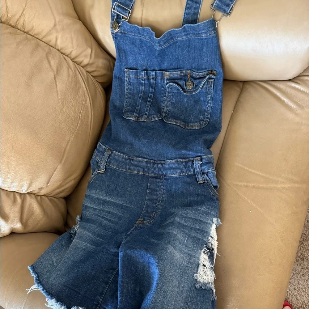 Women’s Machine Jeans Overall Shorts, sz Lg. - Picture 1 of 7